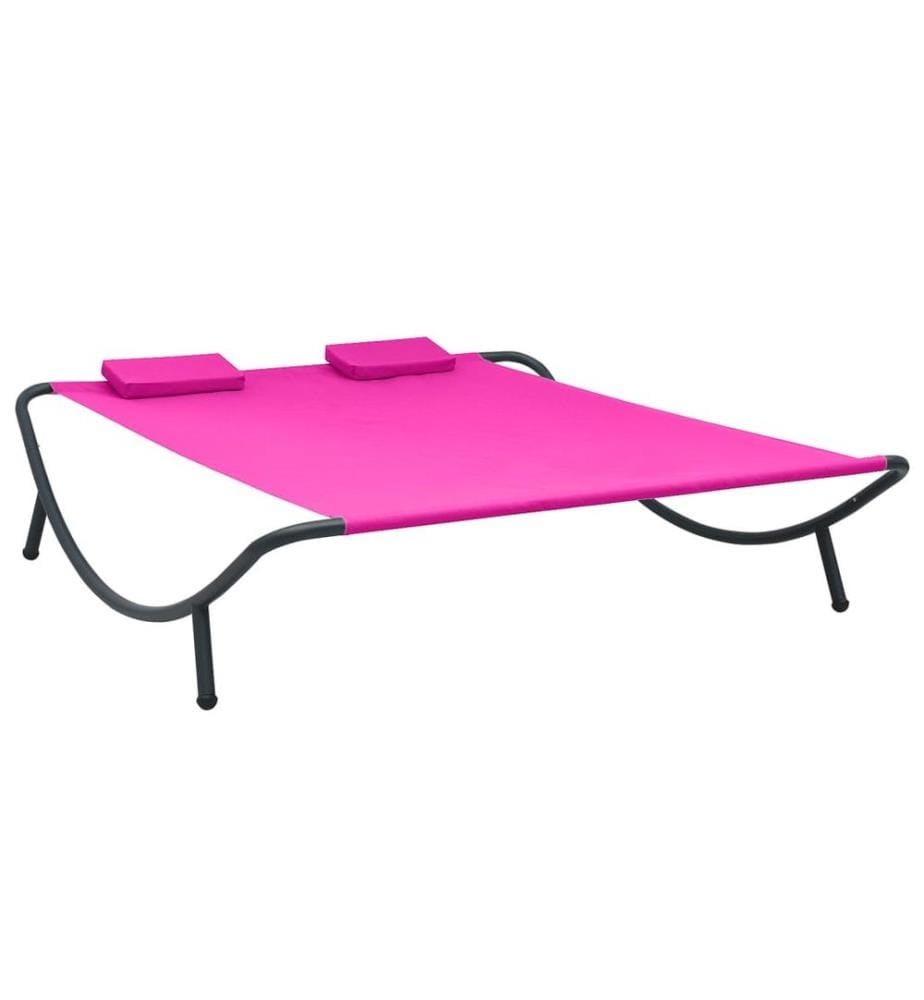 Lit de repos d'extérieur tissu rose