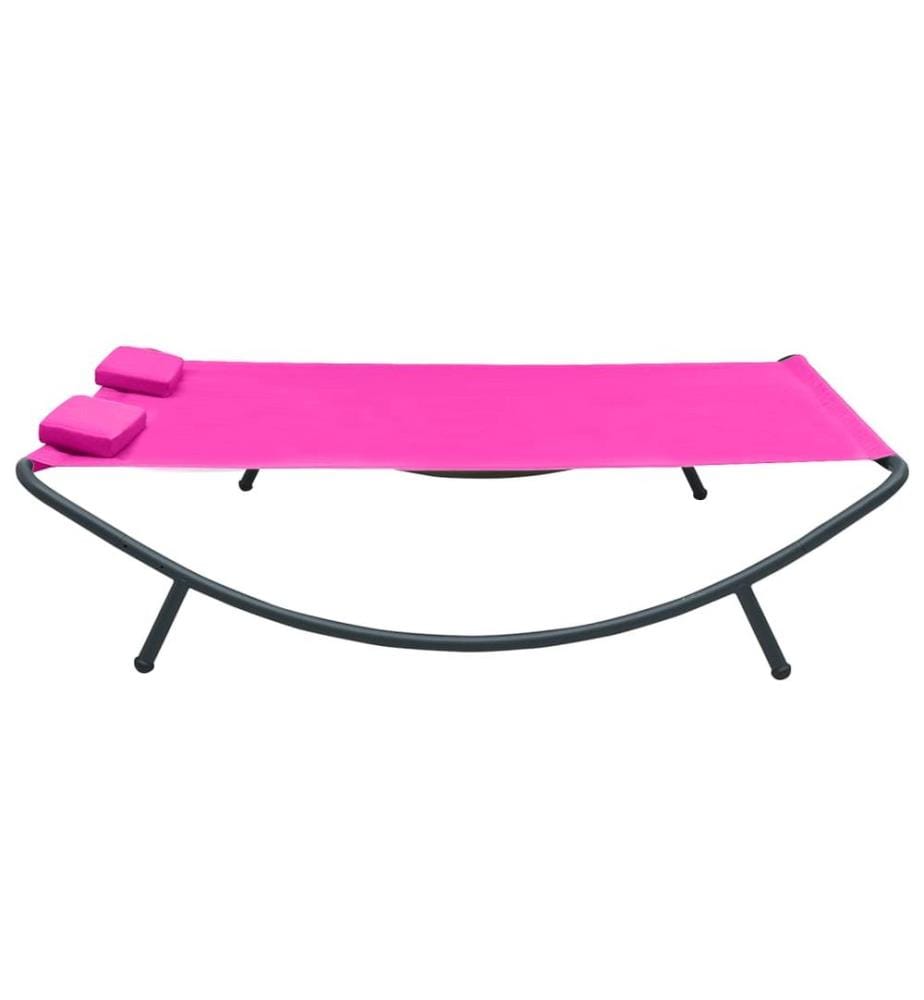 Lit de repos d'extérieur tissu rose