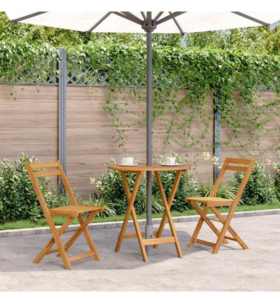 Klappbarer Gartentisch 70 cm Massivholz Akazie