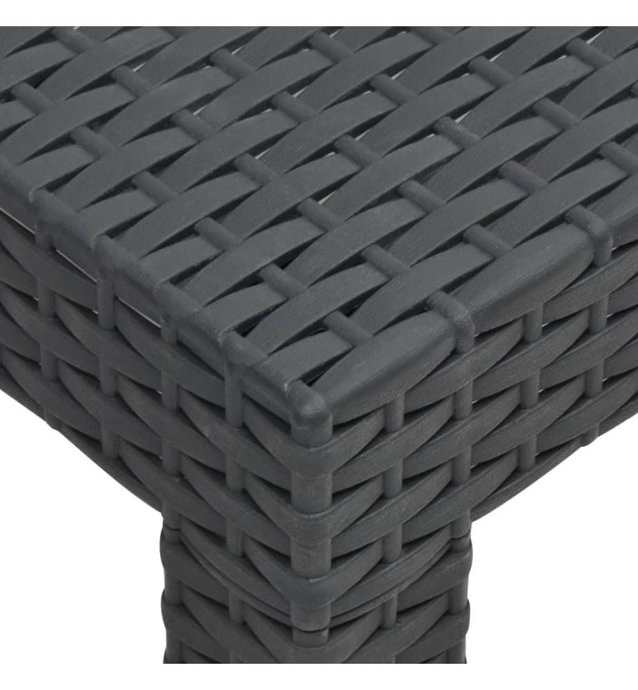 Table de jardin Anthracite 58x58x41 cm PP Rotin