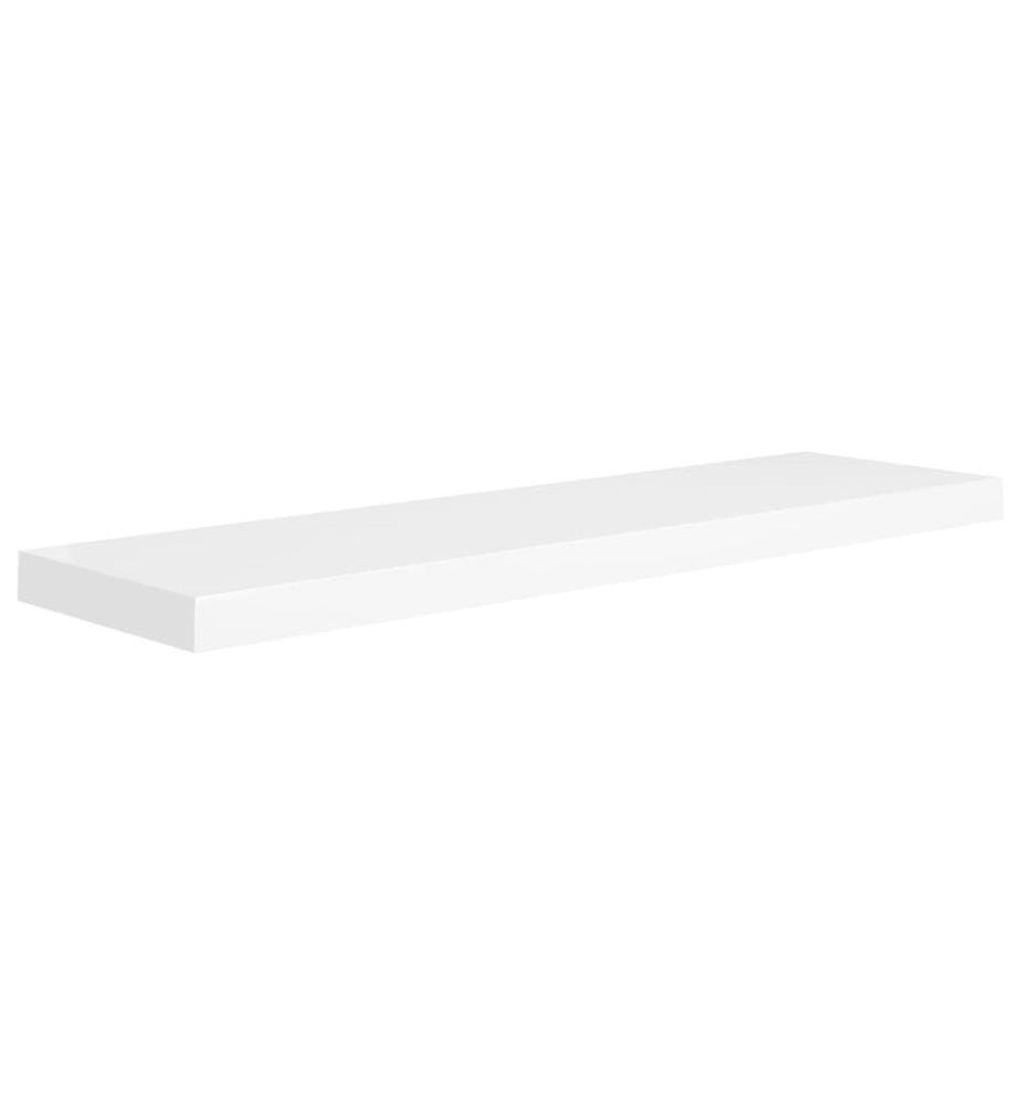 Schweberegale 2 Stk. Weiss 90x23,5x3,8 cm MDF