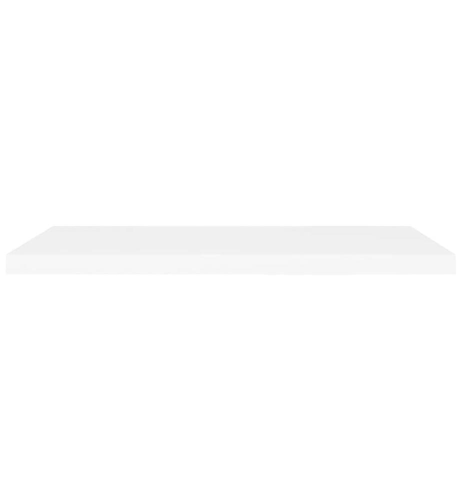 Schweberegale 2 Stk. Weiss 90x23,5x3,8 cm MDF