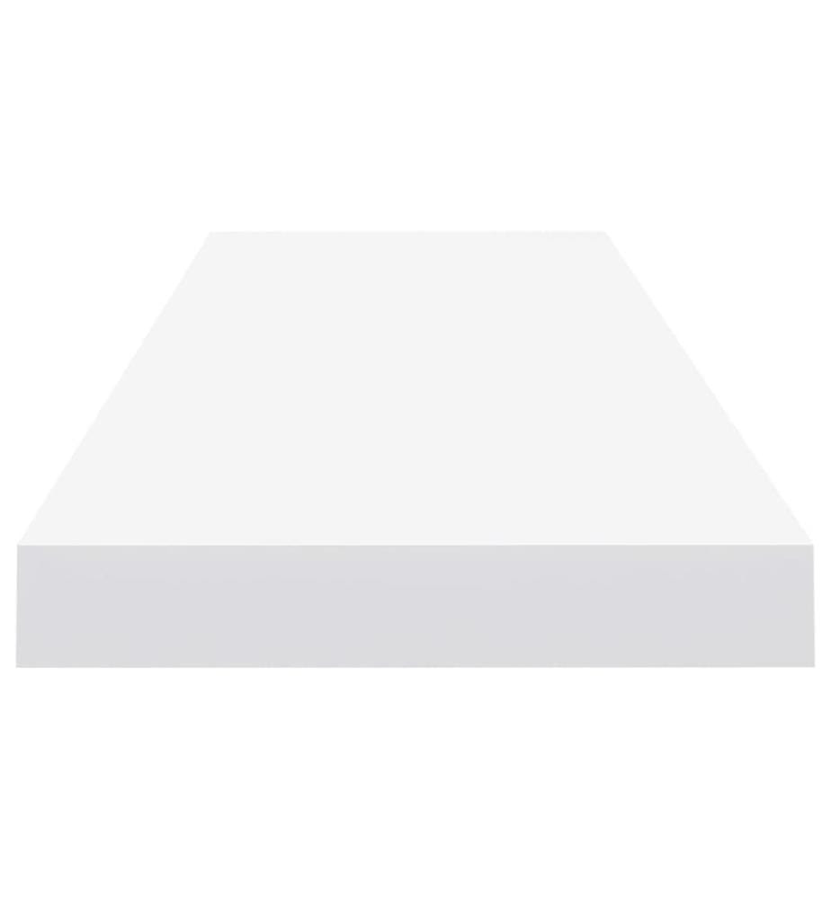 Schweberegale 2 Stk. Weiss 90x23,5x3,8 cm MDF