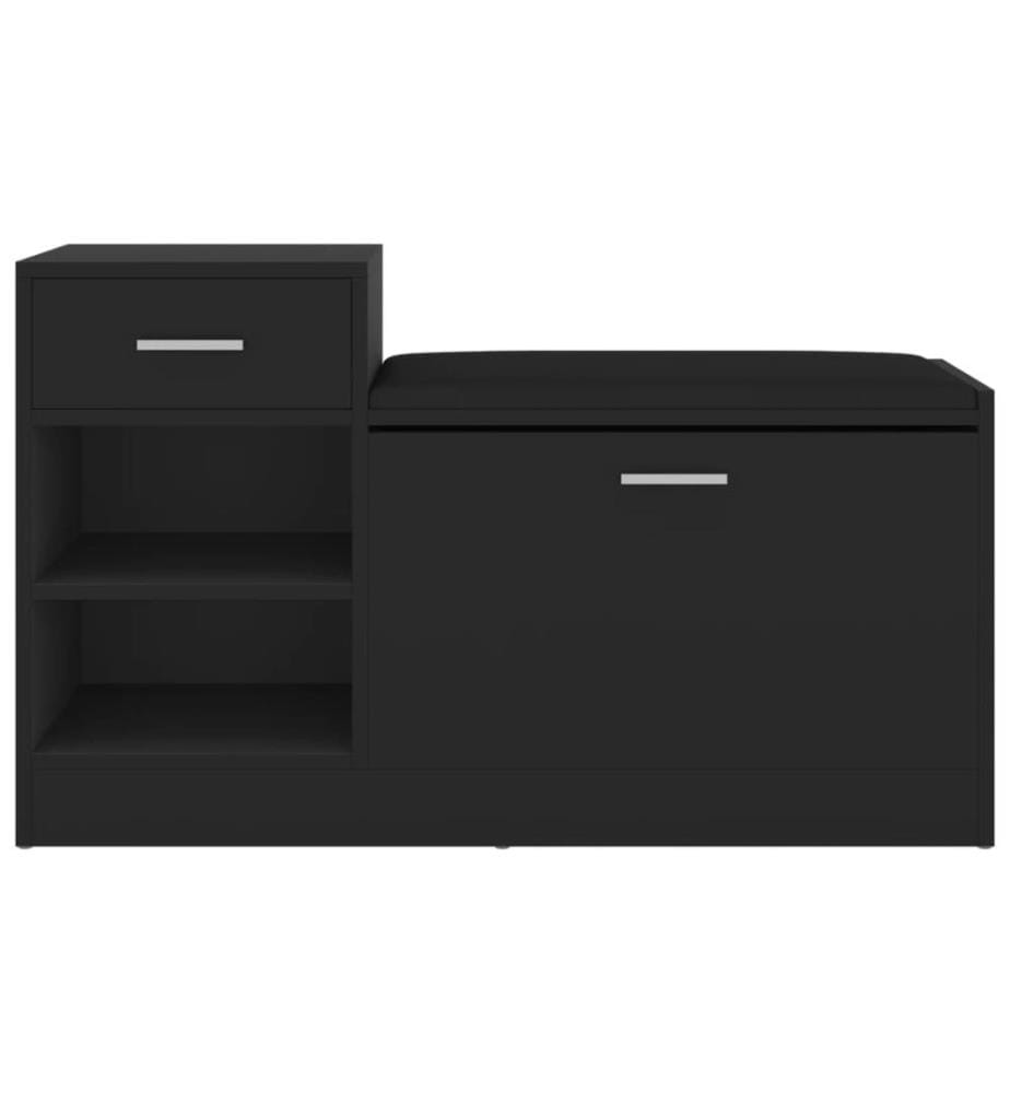 Schuhbank Schwarz 94,5x31x57 cm Holzwerkstoff