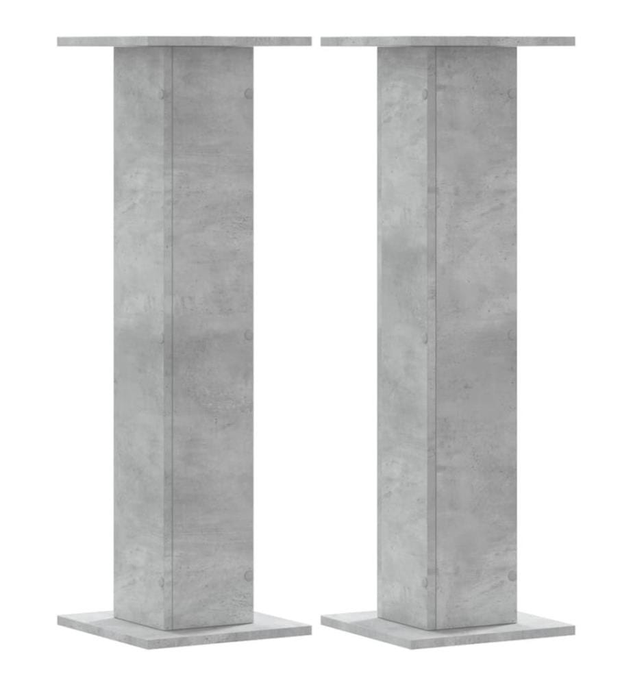 Pflanzenständer 2 Stk. Betongrau 30x30x95 cm Holzwerkstoff