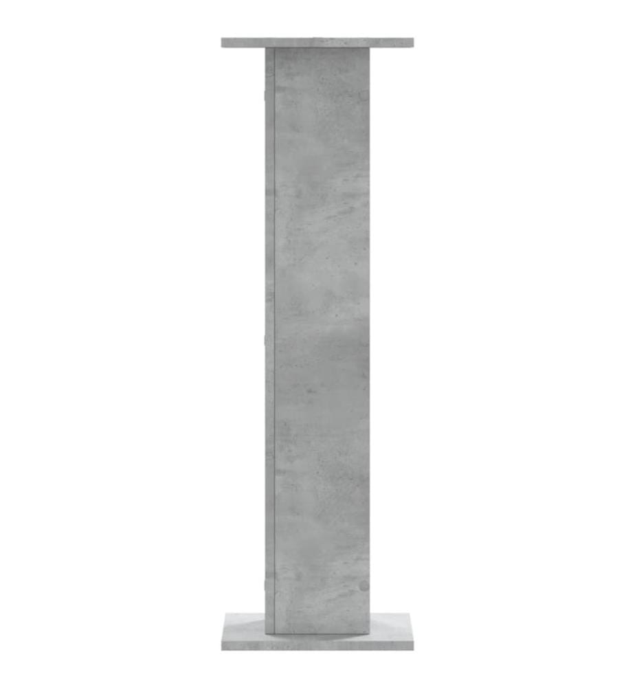 Pflanzenständer 2 Stk. Betongrau 30x30x95 cm Holzwerkstoff