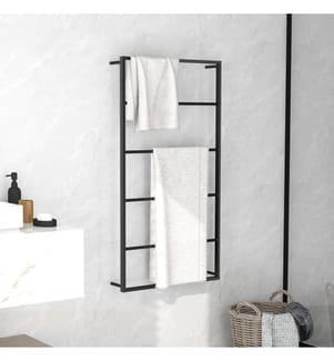 Handtuchständer Schwarz 60x10x116 cm Stahl