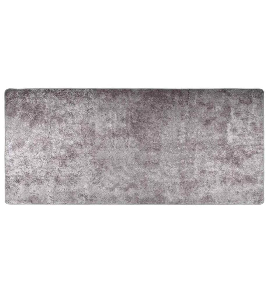 Tapis lavable antidérapant 80x300 cm Gris