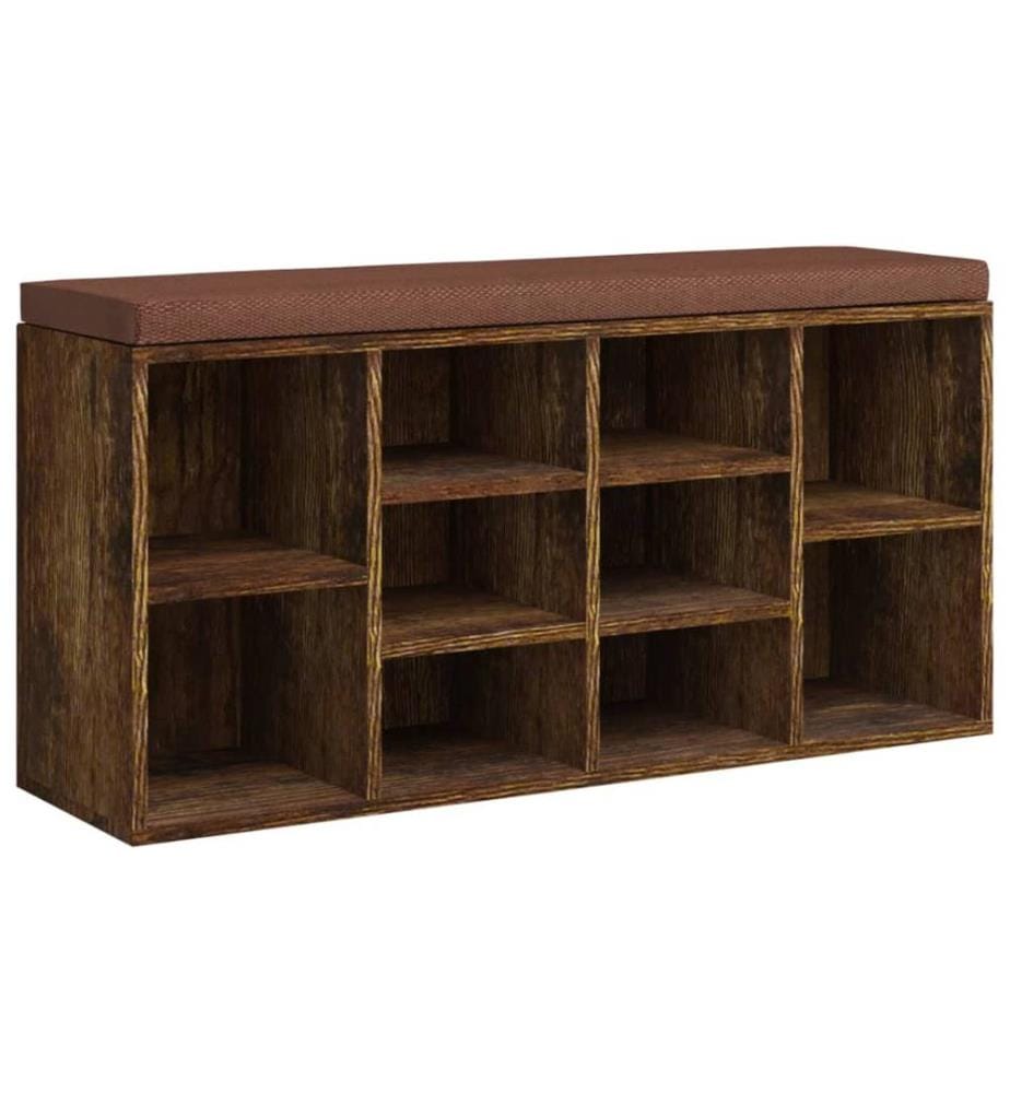 Schuhbank Räuchereiche 103x30x48 cm Holzwerkstoff