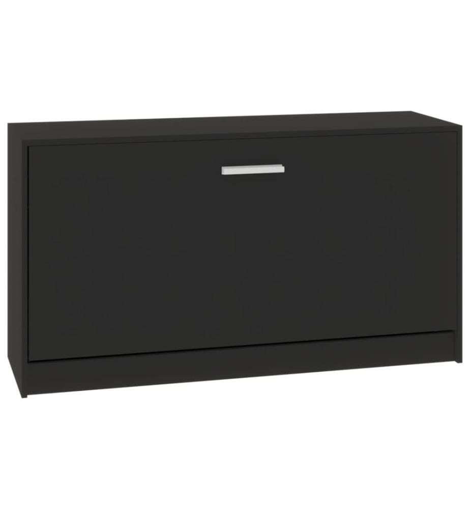 Schuhbank Schwarz 80x24x45 cm Holzwerkstoff