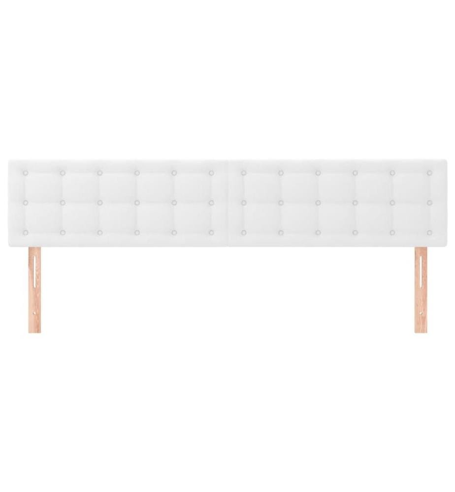 Têtes de lit 2 pcs Blanc 90x5x78/88 cm Similicuir