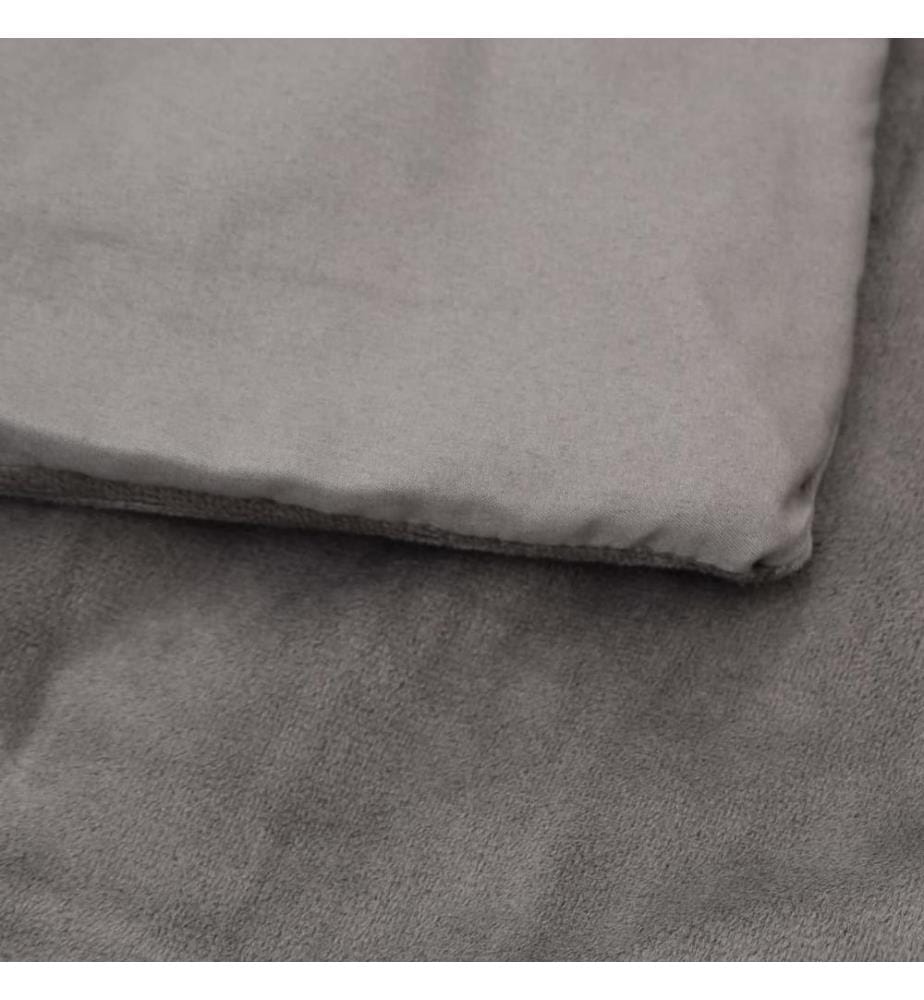 Gewichtsdecke mit Bezug Grau 155x220 cm 7 kg Stoff