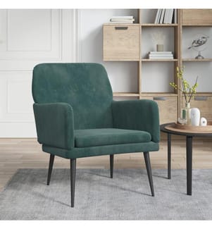 Fauteuil Vert foncé 62x79x79 cm Velours