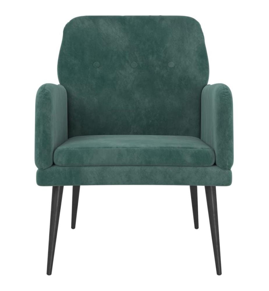 Sessel Dunkelgrün 62x79x79 cm Samt