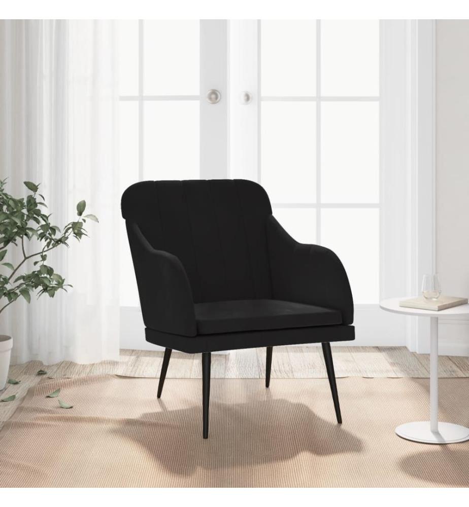 Sessel Schwarz 63x76x80 cm Samt