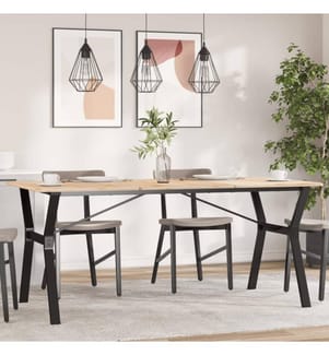 Esstisch-Gestell in Y-Form 160x80x73 cm Stahl