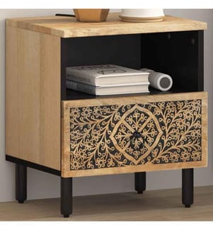 Table de chevet 40x33x46 cm Bois de manguier solide