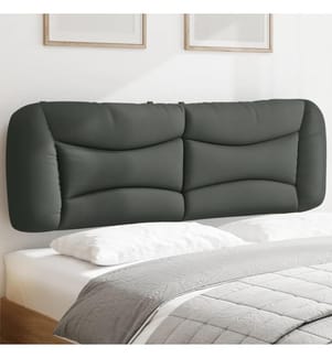 Coussin de tête de lit gris foncé 160 cm tissu