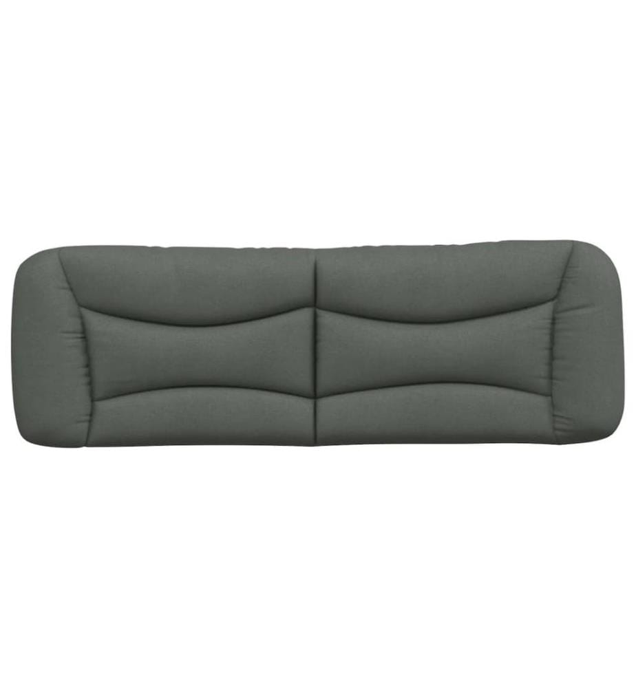 Coussin de tête de lit gris foncé 160 cm tissu