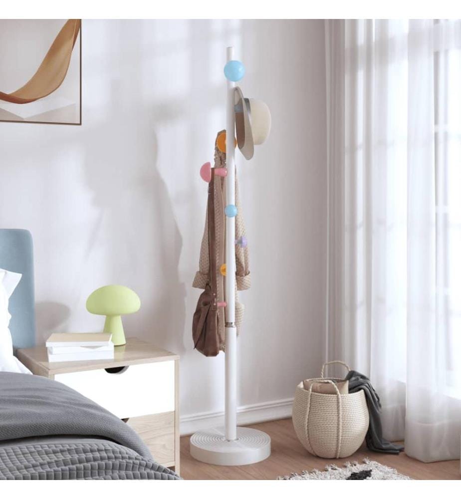Garderobenständer Weiss 172 cm Pulverbeschichtetes Eisen