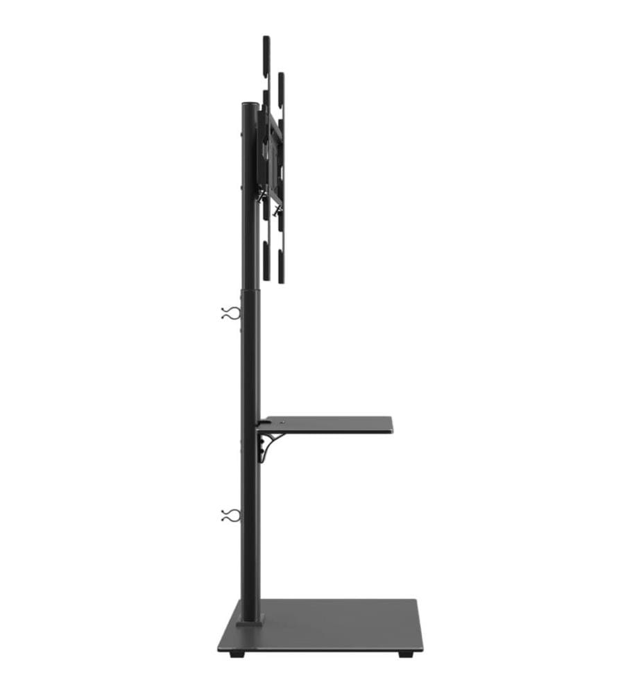 Meuble TV d'angle 2 niveaux pour 32-65 pouces noir