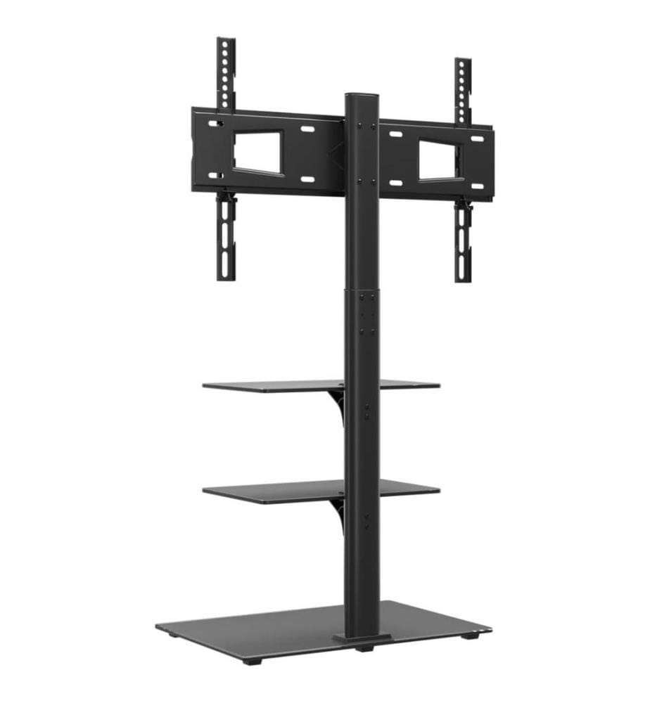 Meuble TV d'angle 3 niveaux pour 32-65 pouces noir