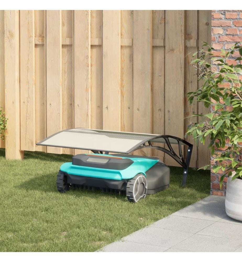 Garage pour robot tondeuse noir 80x101x46 cm