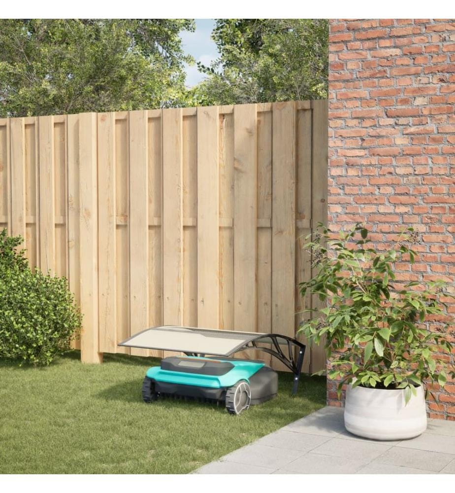 Garage pour robot tondeuse noir 80x101x46 cm