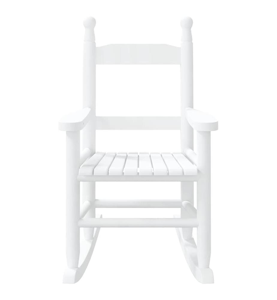 Chaise à bascule enfants blanc bois de peuplier massif