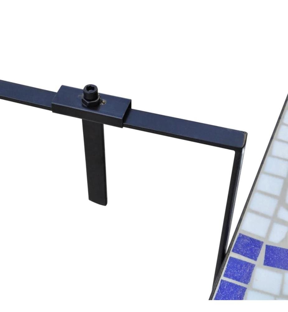 Balkonhängetisch Mosaik Blau und Weiss