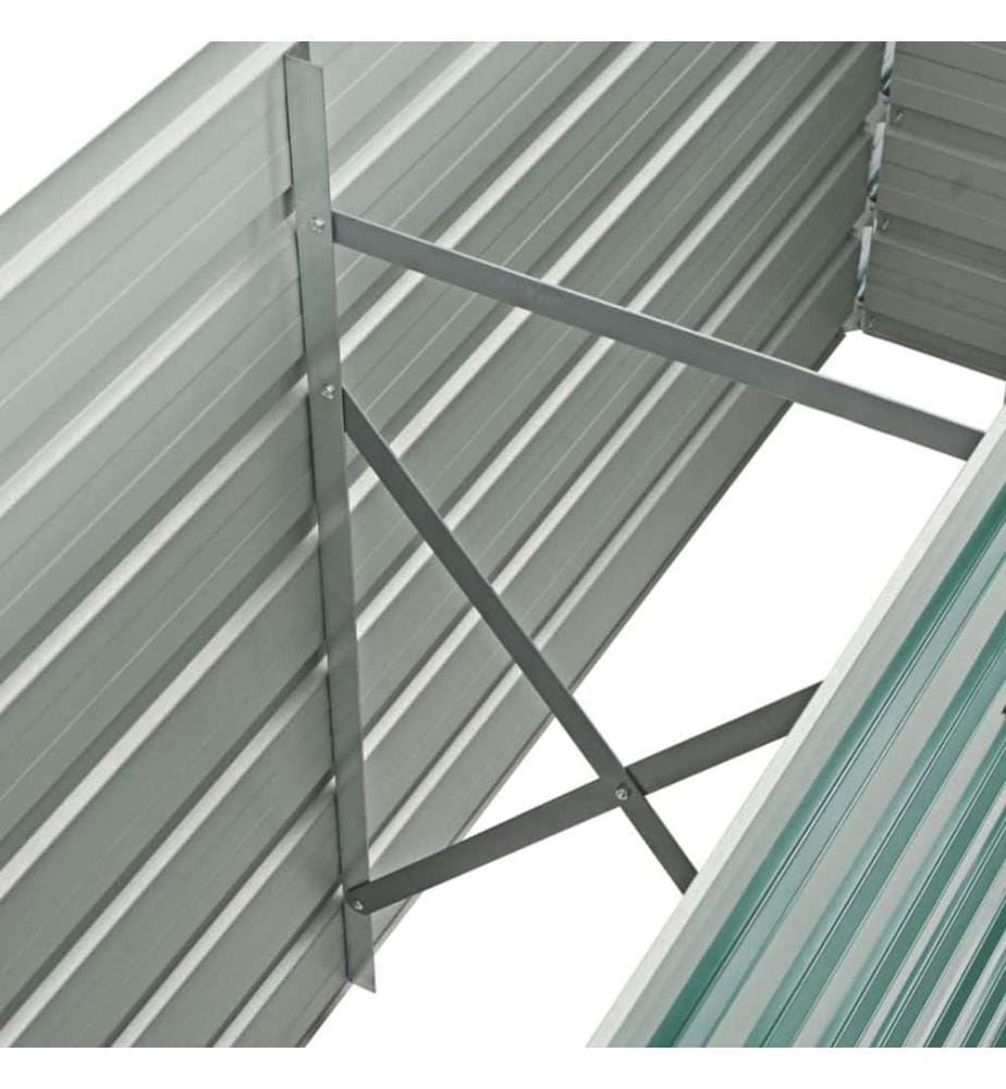 Garten-Hochbeet Verzinkter Stahl 160x40x77 cm Grün