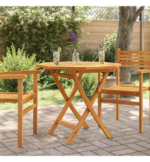 Table pliable de jardin 85x85x76 cm Bois de teck solide