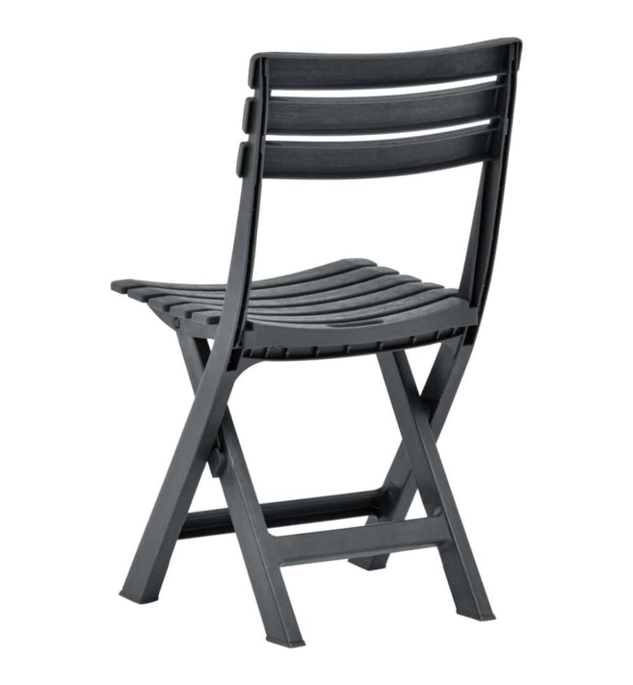 Klappbare Gartenstühle 2 Stk. Kunststoff Anthrazit
