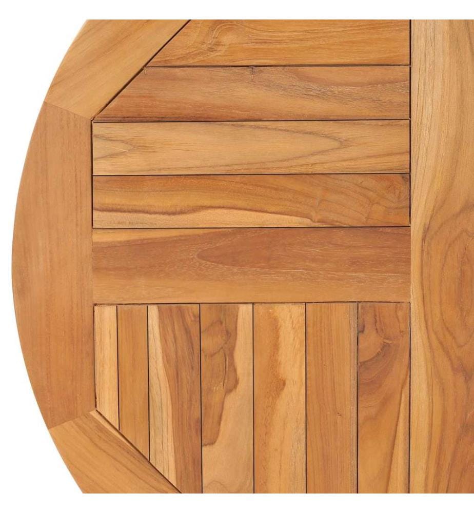 Tischplatte Massivholz Teak Rund 2,5 cm 80 cm