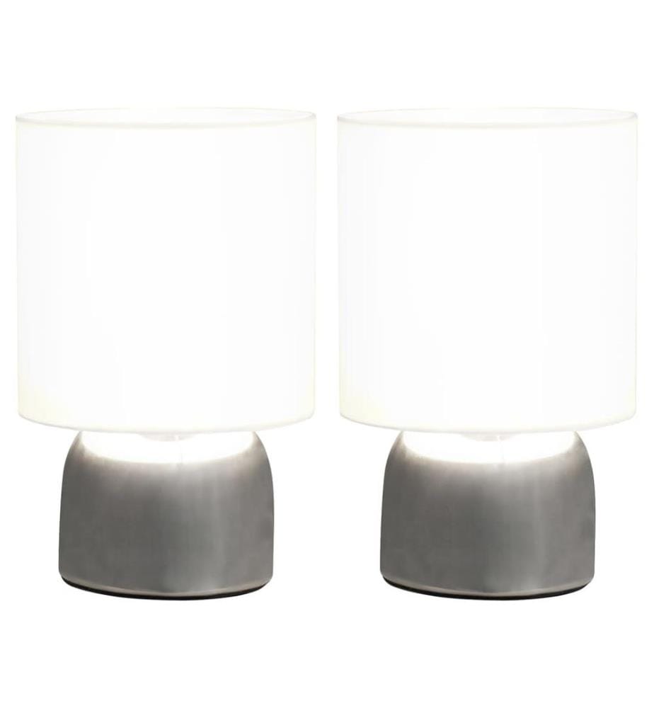 Tischlampen 2 Stk. Touch-Sensor Weiss E14