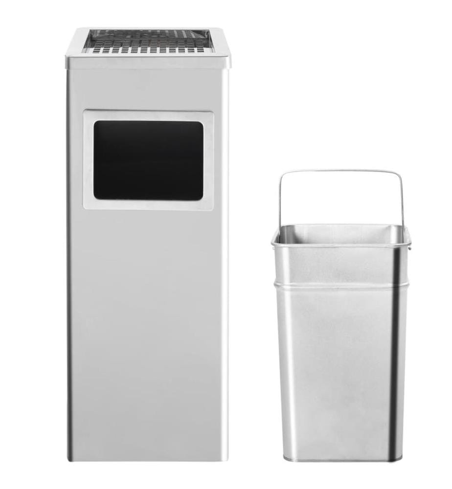 Mülleimer mit Aschenbecher Hotel 36 L Edelstahl