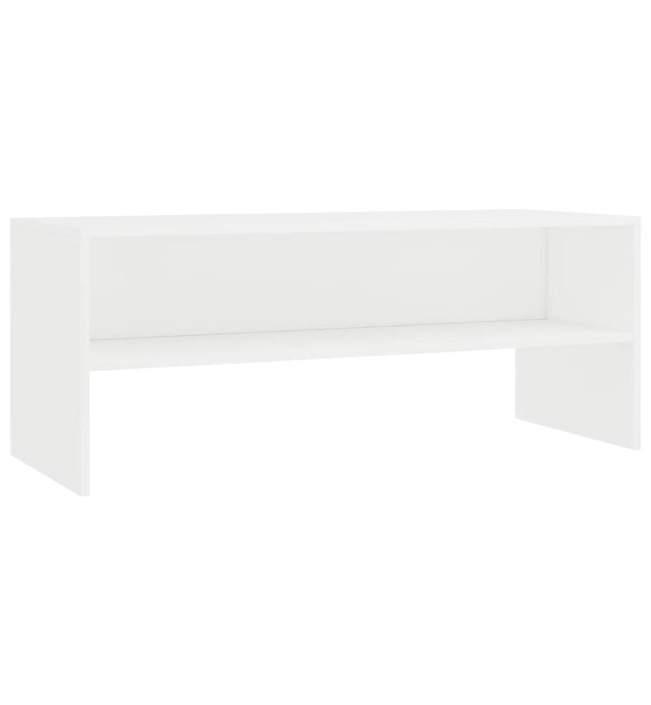Meuble TV Blanc 100 x 40 x 40 cm Aggloméré