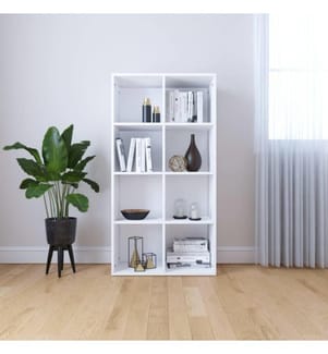 Bibliothèque/Buffet Blanc 66x30x130 cm Bois d'ingénierie