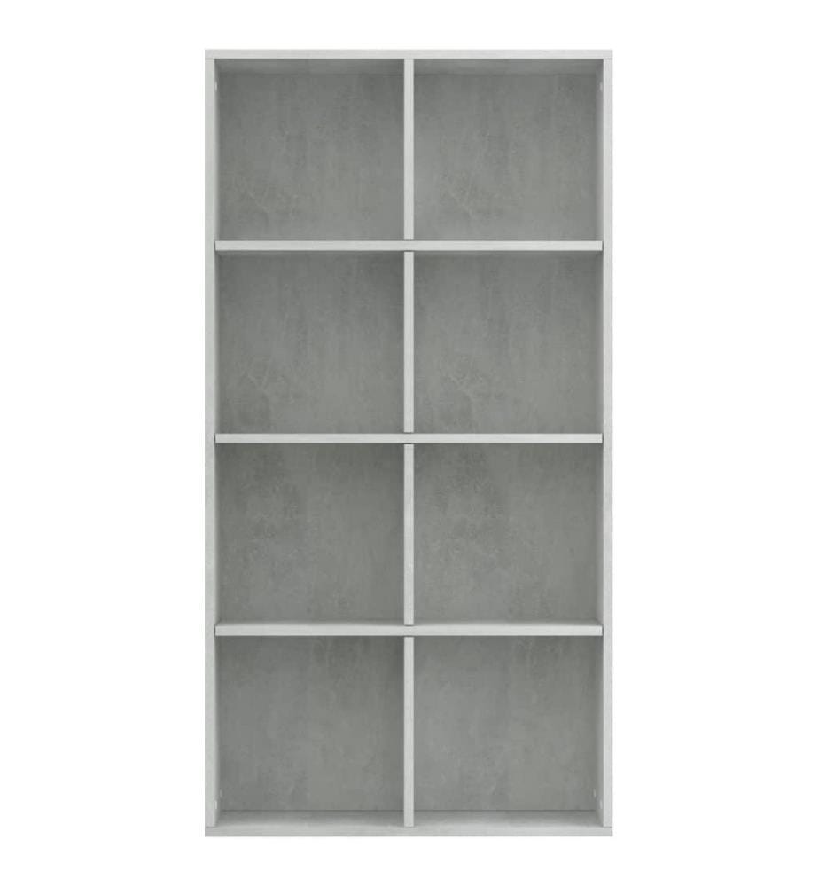 Bibliothèque/Buffet Gris béton 66 x 30 x 130 cm Aggloméré