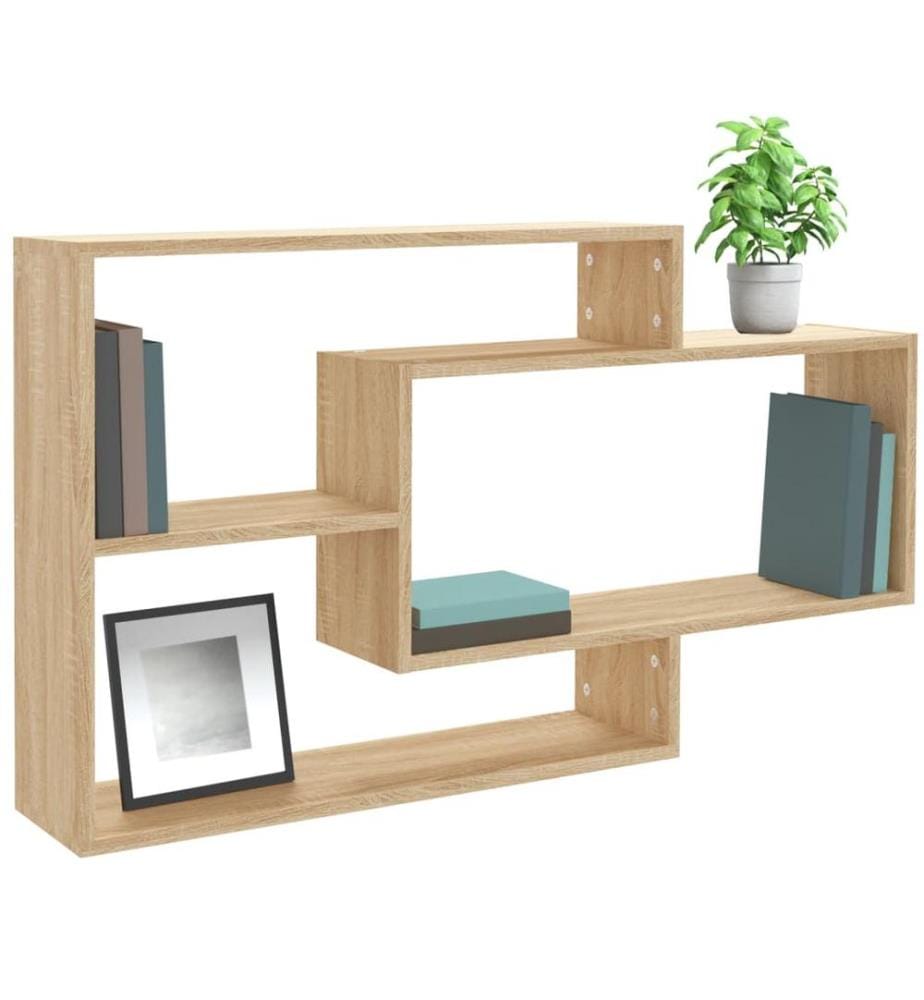 Wandregale Sonoma-Eiche 104x20x58,5 cm Holzwerkstoff