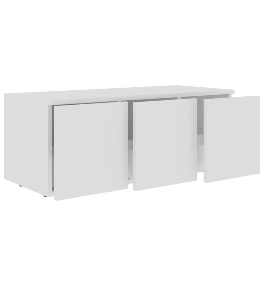 Meuble TV Blanc 80x34x30 cm Bois d'ingénierie