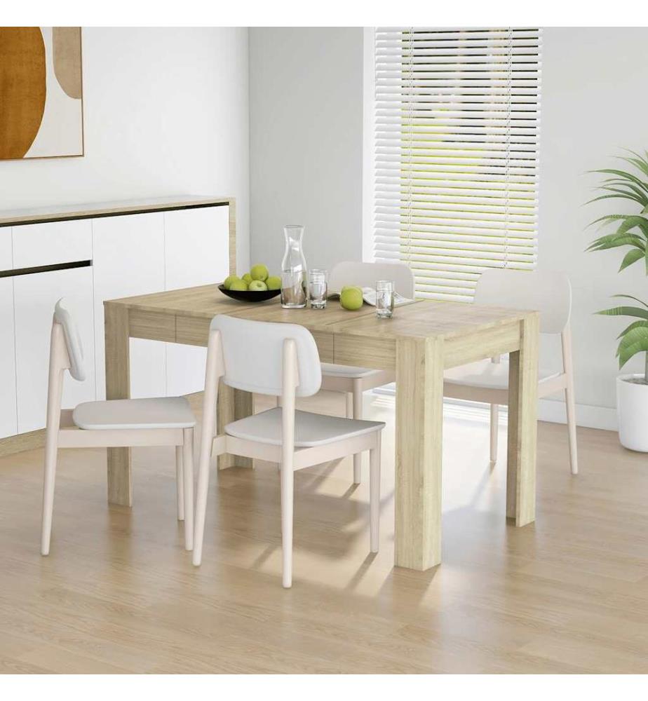 Table à manger Chêne sonoma 140x74,5x76 cm Bois d'ingénierie
