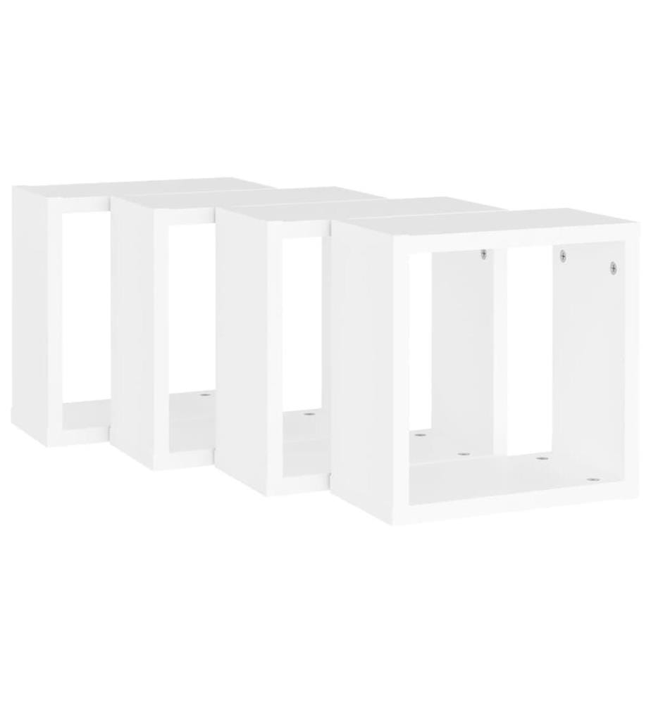 Würfelregale 4 Stk. Weiss 30x15x30 cm