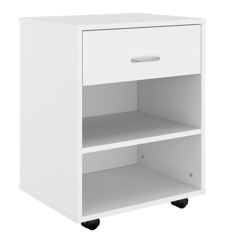 Rollschrank Weiss 46x36x59 cm Holzwerkstoff