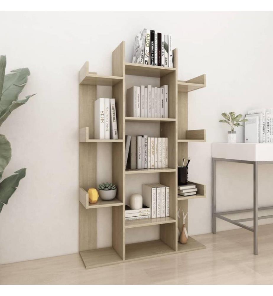Bücherregal Sonoma-Eiche 86x25,5x140 cm Holzwerkstoff
