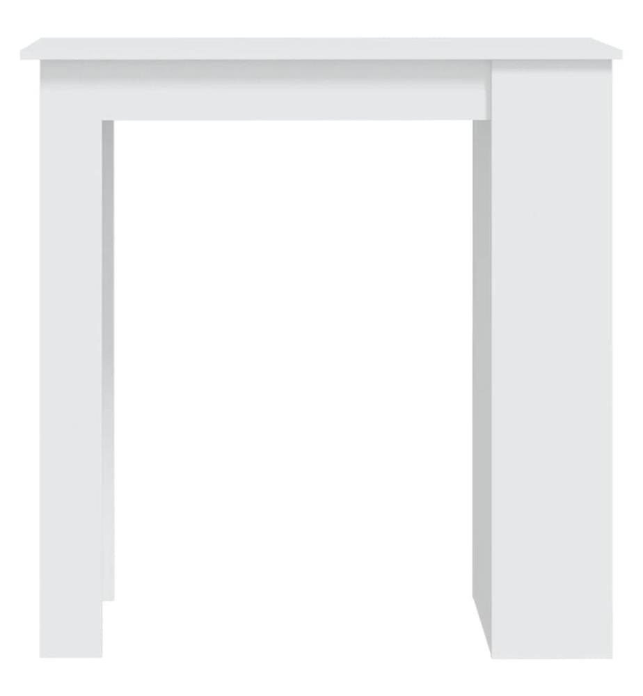 Table de bar rangement Blanc 102x50x103,5 cm Bois d'ingénierie