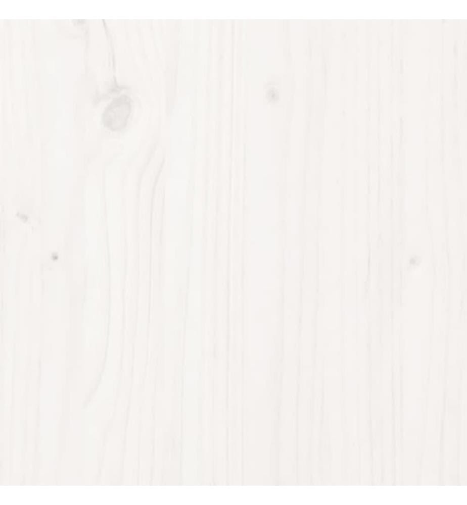 Cadre de lit Blanc Bois de pin massif 90x200 cm
