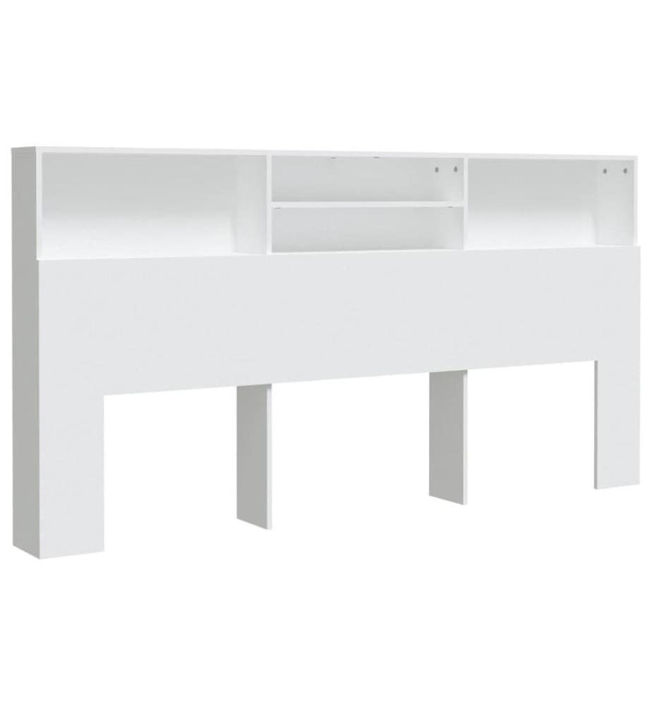 Armoire de tête de lit Blanc 200x19x103,5 cm