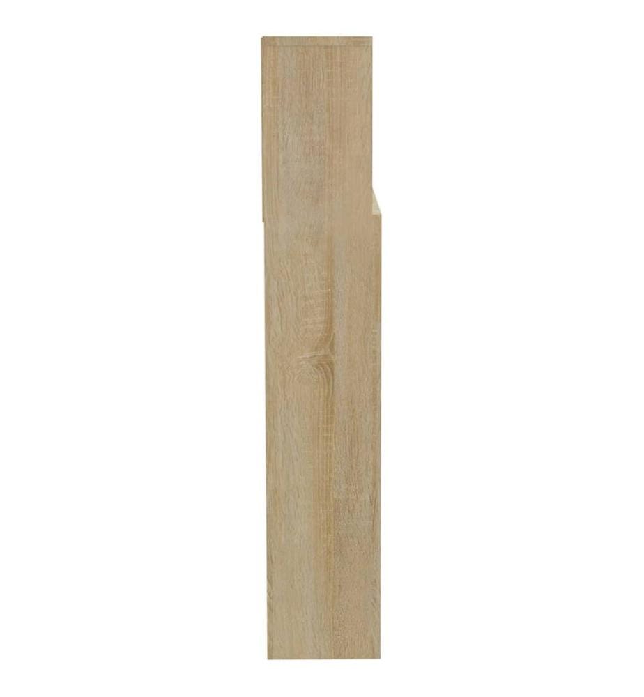 Kopfteil mit Ablagen Sonoma-Eiche 200x19x103,5 cm