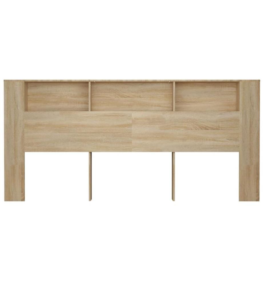 Kopfteil mit Ablagen Sonoma-Eiche 220x18,5x104,5 cm